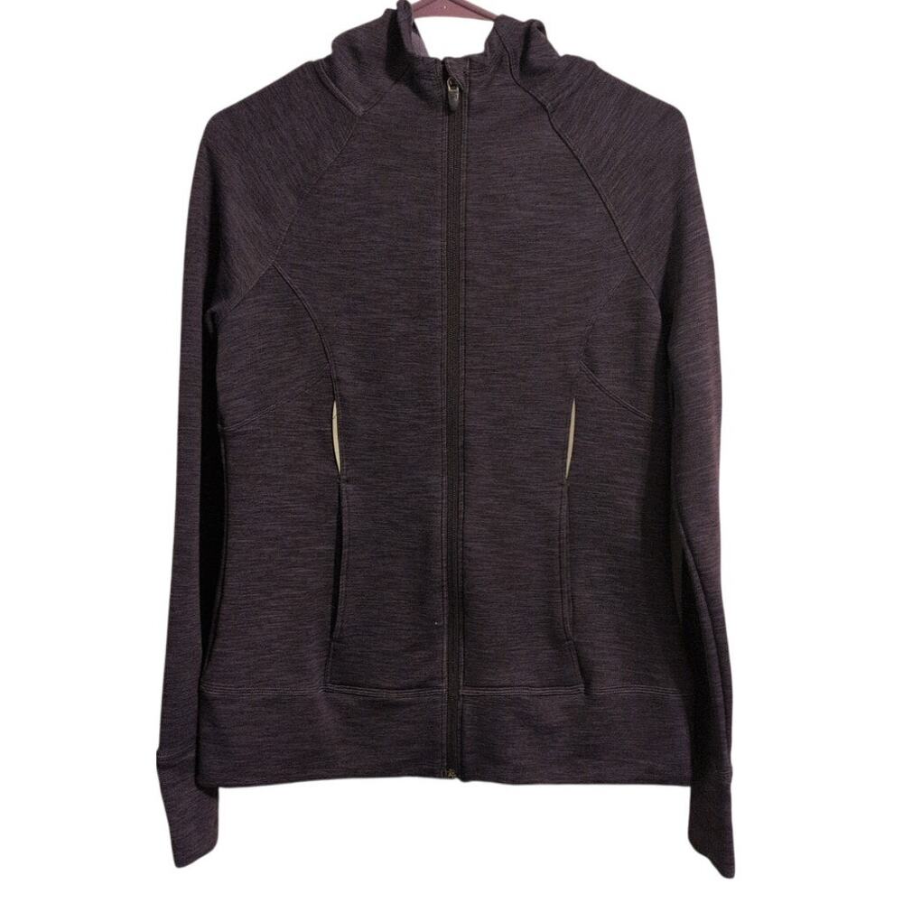 Under Armour Full-Zip Hoodie – Purple Fleece-Lined, Size Medium - Picture 2 of 5
